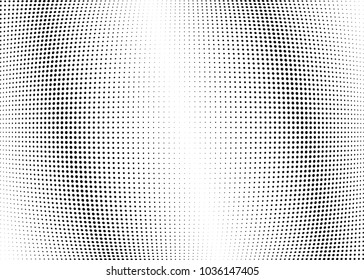 Abstract halftone wave dotted background. Halftone twisted grunge pattern, dot, circle.  Vector modern optical halftone pop art texture for poster, business card, cover, label mock-up, sticker layout