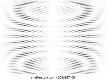 Abstract halftone wave dotted background. Halftone twisted grunge pattern, dot, circle.  Vector modern optical halftone pop art texture for poster, business card, cover, label mock-up, sticker layout