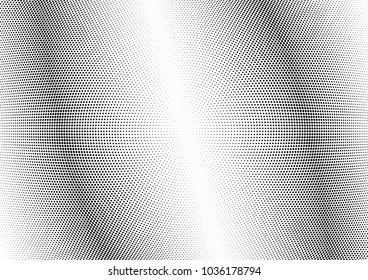 Abstract halftone wave dotted background. Halftone twisted grunge pattern, dot, circle.  Vector modern optical halftone pop art texture for poster, business card, cover, label mock-up, sticker layout