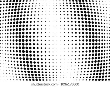 Abstract halftone wave dotted background. Halftone twisted grunge pattern, dot, circle.  Vector modern optical halftone pop art texture for poster, business card, cover, label mock-up, sticker layout