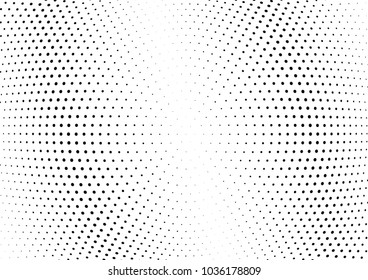 Abstract halftone wave dotted background. Halftone twisted grunge pattern, dot, circle.  Vector modern optical halftone pop art texture for poster, business card, cover, label mock-up, sticker layout