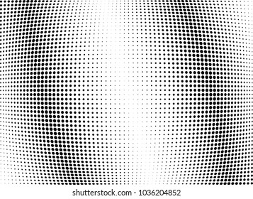 Abstract halftone wave dotted background. Halftone twisted grunge pattern, dot, circle.  Vector modern optical halftone pop art texture for poster, business card, cover, label mock-up, sticker layout