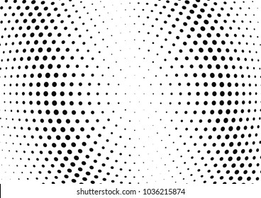 Abstract halftone wave dotted background. Halftone twisted grunge pattern, dot, circle.  Vector modern optical halftone pop art texture for poster, business card, cover, label mock-up, sticker layout