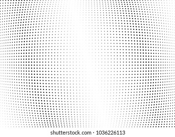 Abstract halftone wave dotted background. Halftone twisted grunge pattern, dot, circle.  Vector modern optical halftone pop art texture for poster, business card, cover, label mock-up, sticker layout