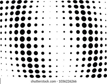 Abstract halftone wave dotted background. Halftone twisted grunge pattern, dot, circle.  Vector modern optical halftone pop art texture for poster, business card, cover, label mock-up, sticker layout