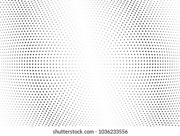 Abstract halftone wave dotted background. Halftone twisted grunge pattern, dot, circle.  Vector modern optical halftone pop art texture for poster, business card, cover, label mock-up, sticker layout