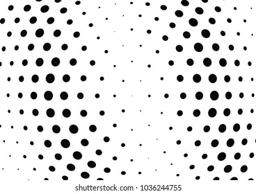 Abstract halftone wave dotted background. Halftone twisted grunge pattern, dot, circle.  Vector modern optical halftone pop art texture for poster, business card, cover, label mock-up, sticker layout