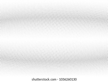 Abstract halftone wave dotted background. Halftone twisted grunge pattern, dot, circle.  Vector modern optical halftone pop art texture for poster, business card, cover, label mock-up, sticker layout