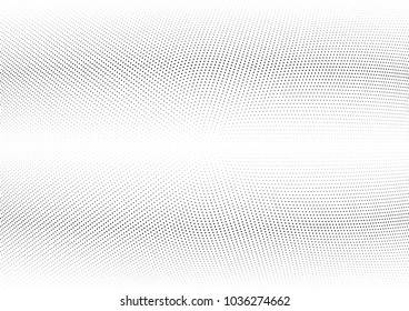 Abstract halftone wave dotted background. Halftone twisted grunge pattern, dot, circle.  Vector modern optical halftone pop art texture for poster, business card, cover, label mock-up, sticker layout