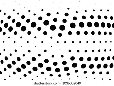 Abstract halftone wave dotted background. Halftone twisted grunge pattern, dot, circle.  Vector modern optical halftone pop art texture for poster, business card, cover, label mock-up, sticker layout