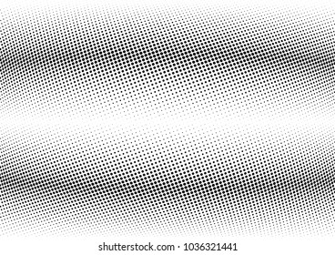 Abstract halftone wave dotted background. Halftone twisted grunge pattern, dot, circle.  Vector modern optical halftone pop art texture for poster, business card, cover, label mock-up, sticker layout