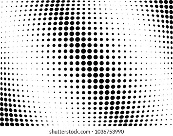 Abstract halftone wave dotted background. Halftone twisted grunge pattern, dot, circle.  Vector modern optical halftone pop art texture for poster, business card, cover, label mock-up, sticker layout