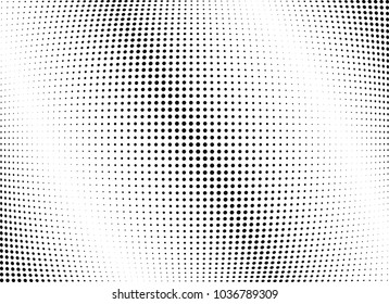 Abstract halftone wave dotted background. Halftone twisted grunge pattern, dot, circle.  Vector modern optical halftone pop art texture for poster, business card, cover, label mock-up, sticker layout
