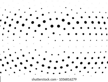 Abstract halftone wave dotted background. Halftone twisted grunge pattern, dot, circle.  Vector modern optical halftone pop art texture for poster, business card, cover, label mock-up, sticker layout