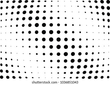 Abstract halftone wave dotted background. Halftone twisted grunge pattern, dot, circle.  Vector modern optical halftone pop art texture for poster, business card, cover, label mock-up, sticker layout