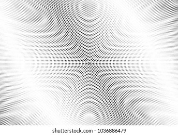Abstract halftone wave dotted background. Halftone twisted grunge pattern, dot, circle.  Vector modern optical halftone pop art texture for poster, business card, cover, label mock-up, sticker layout