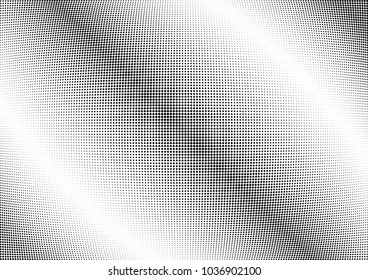 Abstract halftone wave dotted background. Halftone twisted grunge pattern, dot, circle.  Vector modern optical halftone pop art texture for poster, business card, cover, label mock-up, sticker layout