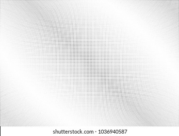 Abstract halftone wave dotted background. Halftone twisted grunge pattern, dot, circle.  Vector modern optical halftone pop art texture for poster, business card, cover, label mock-up, sticker layout