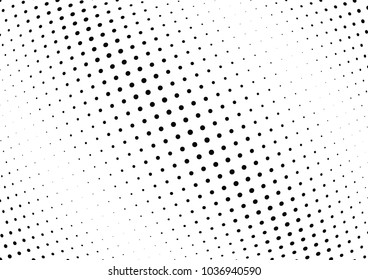 Abstract halftone wave dotted background. Halftone twisted grunge pattern, dot, circle.  Vector modern optical halftone pop art texture for poster, business card, cover, label mock-up, sticker layout
