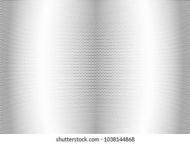 Abstract halftone wave dotted background. Halftone twisted grunge pattern, dot, circle.  Vector modern optical halftone pop art texture for poster, business card, cover, label mock-up, sticker layout