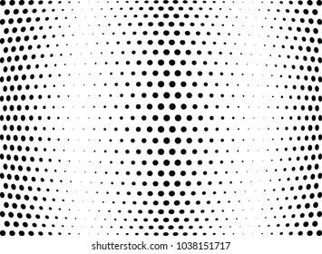 Abstract halftone wave dotted background. Halftone twisted grunge pattern, dot, circle.  Vector modern optical halftone pop art texture for poster, business card, cover, label mock-up, sticker layout