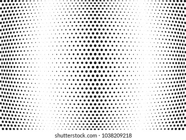 Abstract halftone wave dotted background. Halftone twisted grunge pattern, dot, circle.  Vector modern optical halftone pop art texture for poster, business card, cover, label mock-up, sticker layout