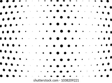 Abstract halftone wave dotted background. Halftone twisted grunge pattern, dot, circle.  Vector modern optical halftone pop art texture for poster, business card, cover, label mock-up, sticker layout