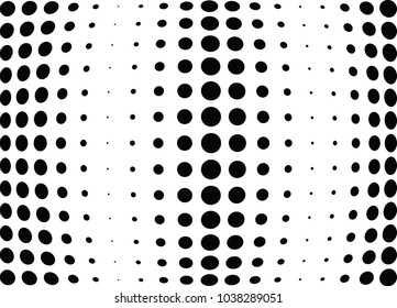 Abstract halftone wave dotted background. Halftone twisted grunge pattern, dot, circle.  Vector modern optical halftone pop art texture for poster, business card, cover, label mock-up, sticker layout