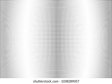 Abstract halftone wave dotted background. Halftone twisted grunge pattern, dot, circle.  Vector modern optical halftone pop art texture for poster, business card, cover, label mock-up, sticker layout