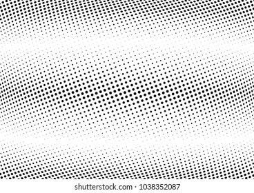 Abstract halftone wave dotted background. Halftone twisted grunge pattern, dot, circle.  Vector modern optical halftone pop art texture for poster, business card, cover, label mock-up, sticker layout