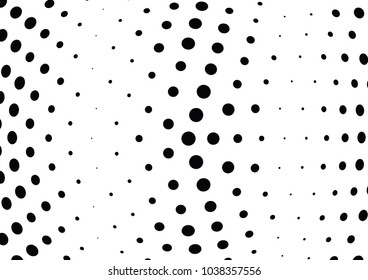 Abstract halftone wave dotted background. Halftone twisted grunge pattern, dot, circle.  Vector modern optical halftone pop art texture for poster, business card, cover, label mock-up, sticker layout