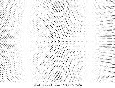 Abstract halftone wave dotted background. Halftone twisted grunge pattern, dot, circle.  Vector modern optical halftone pop art texture for poster, business card, cover, label mock-up, sticker layout