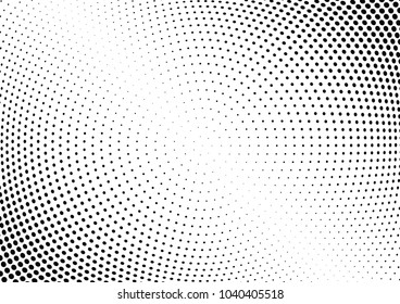 Abstract halftone wave dotted background. Halftone twisted grunge pattern, dot, circle.  Vector modern optical halftone pop art texture for poster, business card, cover, label mock-up, sticker layout