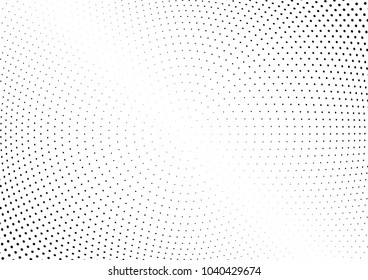 Abstract halftone wave dotted background. Halftone twisted grunge pattern, dot, circle.  Vector modern optical halftone pop art texture for poster, business card, cover, label mock-up, sticker layout