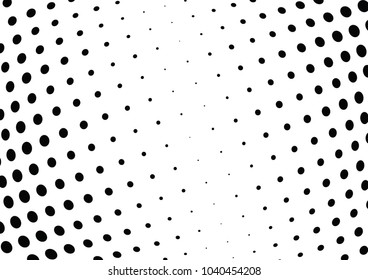 Abstract halftone wave dotted background. Halftone twisted grunge pattern, dot, circle.  Vector modern optical halftone pop art texture for poster, business card, cover, label mock-up, sticker layout