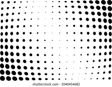 Abstract halftone wave dotted background. Halftone twisted grunge pattern, dot, circle.  Vector modern optical halftone pop art texture for poster, business card, cover, label mock-up, sticker layout