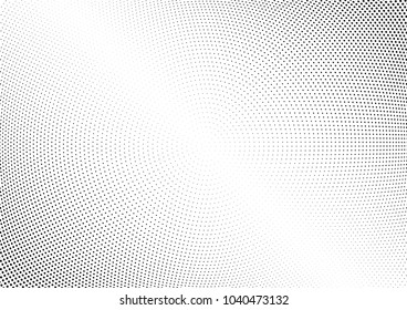 Abstract halftone wave dotted background. Halftone twisted grunge pattern, dot, circle.  Vector modern optical halftone pop art texture for poster, business card, cover, label mock-up, sticker layout