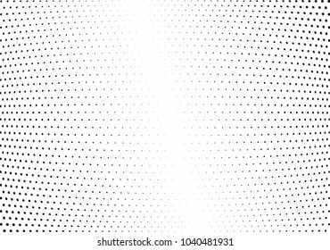 Abstract halftone wave dotted background. Halftone twisted grunge pattern, dot, circle.  Vector modern optical halftone pop art texture for poster, business card, cover, label mock-up, sticker layout