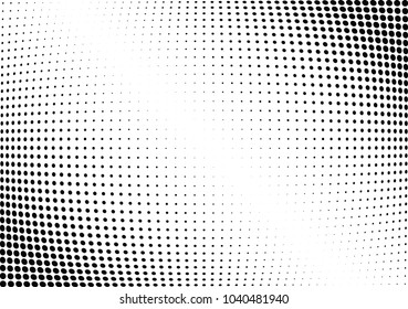 Abstract halftone wave dotted background. Halftone twisted grunge pattern, dot, circle.  Vector modern optical halftone pop art texture for poster, business card, cover, label mock-up, sticker layout