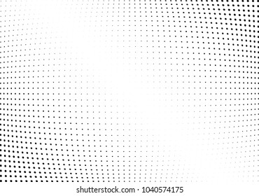 Abstract halftone wave dotted background. Halftone twisted grunge pattern, dot, circle.  Vector modern optical halftone pop art texture for poster, business card, cover, label mock-up, sticker layout