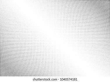 Abstract halftone wave dotted background. Halftone twisted grunge pattern, dot, circle.  Vector modern optical halftone pop art texture for poster, business card, cover, label mock-up, sticker layout