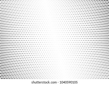 Abstract halftone wave dotted background. Halftone twisted grunge pattern, dot, circle.  Vector modern optical halftone pop art texture for poster, business card, cover, label mock-up, sticker layout