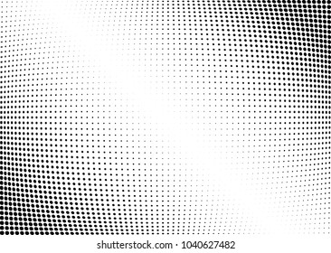 Abstract halftone wave dotted background. Halftone twisted grunge pattern, dot, circle.  Vector modern optical halftone pop art texture for poster, business card, cover, label mock-up, sticker layout
