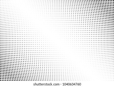 Abstract halftone wave dotted background. Halftone twisted grunge pattern, dot, circle.  Vector modern optical halftone pop art texture for poster, business card, cover, label mock-up, sticker layout