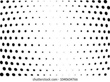 Abstract halftone wave dotted background. Halftone twisted grunge pattern, dot, circle.  Vector modern optical halftone pop art texture for poster, business card, cover, label mock-up, sticker layout