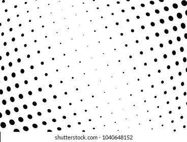 Abstract halftone wave dotted background. Halftone twisted grunge pattern, dot, circle.  Vector modern optical halftone pop art texture for poster, business card, cover, label mock-up, sticker layout