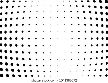 Abstract halftone wave dotted background. Halftone  pattern, dot, circle.  Vector modern optical halftone pop art texture for poster, business card, cover, label mock-up, sticker