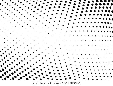 Abstract halftone wave dotted background. Halftone twisted grunge pattern, dot, circle.  Vector modern optical halftone pop art texture for poster, business card, cover, label mock-up, sticker layout