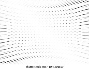 Abstract halftone wave dotted background. Halftone twisted grunge pattern, dot, circle.  Vector modern optical halftone pop art texture for poster, business card, cover, label mock-up, sticker layout