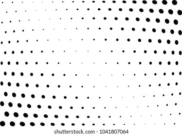 Abstract halftone wave dotted background. Halftone twisted grunge pattern, dot, circle.  Vector modern optical halftone pop art texture for poster, business card, cover, label mock-up, sticker layout